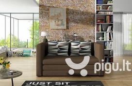 miegamas fotelis - Miegamasis fotelis-sofa NORE Neva, ruda - 2 nuotrauka