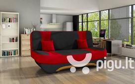 Sofa NORE Ewa II, raudona/juoda