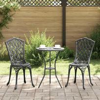 Lauko baldų komplektas Sodo Bistro Rinkinys 3 pcs, juodas (Black), aliuminis