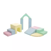 minkstos kaladeles - 4IQ minkštų kaladėlių komplektas "Pilaitė" (Pastelinis) - 1 nuotrauka