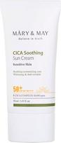 Mary & May CICA Soothing Sun Cream SPF50+ PA++++ raminantis apsauginis veido kremas nuo saulės - 50 ml.