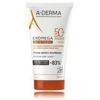 A-Derma Exomega Control Emollient Solar SPF50+ apsauginis veido kremas sausai, jautriai ir į atopiją linkusiai odai - 150 ml.