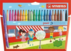 STABILO Flomasteriai Power Max M, 24 spalvų (24 colors)