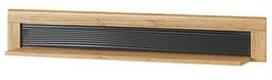Szynaka Meble Kama 35 Wall Shelf Camargue Oak/Black Matt