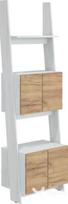 Lentyna Rack 60-2D, baltos/ąžuolo spalvos