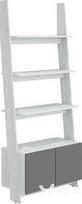Lentyna Rack 80-1D, balta/pilka