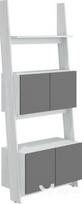 Lentyna Rack 80-2D, balta/pilka