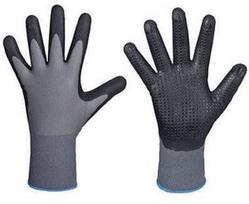 DD Nylon-Polyester Gloves With Dotted Nitrile Palm 10