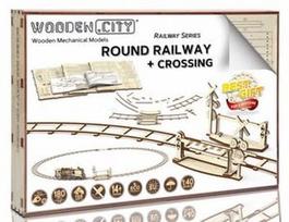 Wooden City Puzzle Round Railway + Crossing 159pcs