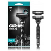 GILLETTE MACH3 CHARCOAL skustuvas + 2 galvutės