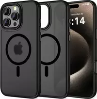 apple iphone 16 pro max deklai - Tech-Protect "MagMat Magsafe Case iPhone 16 Pro Max" Matte Black - 1 nuotrauka