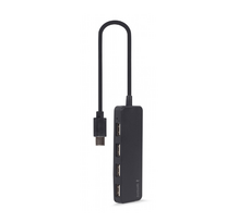 gembird sakotuvas - Gembird UHB-CM-U2P4-01 4 prievadų USB Type-C šakotuvas, juodas - 1 nuotrauka