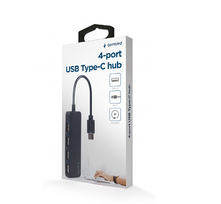 gembird sakotuvas - Gembird UHB-CM-U2P4-01 4 prievadų USB Type-C šakotuvas, juodas - 2 nuotrauka