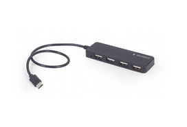 gembird sakotuvas - Gembird UHB-CM-U2P4-01 4 prievadų USB Type-C šakotuvas, juodas - 3 nuotrauka