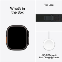 ultra apple watch - Apple Watch Ultra 2 GPS + Cellular 49mm Black Titanium Case with Black Trail Loop M/L  - 2 nuotrauka