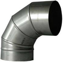 kaminai 120 - Kaminų alkūnė Wadex 116, D120 mm, 90° - 1 nuotrauka
