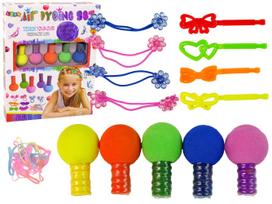 plauku formavimo rinkinys - Lean Toys plaukų dažymo rinkinys vaikams, 5 spalvos - 1 nuotrauka