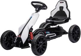 HOMCOM vaikiškas elektrinis gokartas 12 V 3-5 km/h (Baltas)