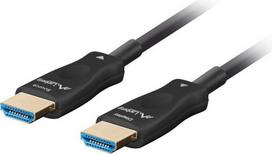 50m hdmi kabelis - Lanberg HDMI M/M v2.1 50m 8K optinis AOC (Juodas) (Black) - 3 nuotrauka