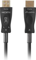 50m hdmi kabelis - Lanberg HDMI M/M v2.1 50m 8K optinis AOC (Juodas) (Black) - 4 nuotrauka
