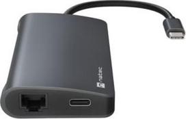 usb c hdmi adapteris - MULTIPORT ADAPTER NATEC FOWLER 2 V2 USB-C 8W1 HUB ->USB 3.0 3X, HDMI 4K, USB-C, RJ45, SD, MICRO SD - 4 nuotrauka