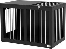 juoda eglute - Pawhut Šunų narvas, 80 x 50 x 56,5 cm, Juodas (Black) - 1 nuotrauka