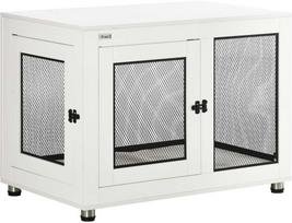 Pawhut Šuns narvas su stalviršiu ir pagalvėle, 94 x 60 x 71,5 cm, Baltas (White)