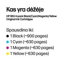 hp spausdintuvas rasalinis - HP 953 CMYK Original Ink Cartridge | 6ZC69AE - 2 nuotrauka