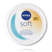 Nivea Soft Daily UV SPF15 kasdienis veido / kūno / rankų kremas - 200 ml.