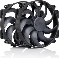 ventiliatoriai 12v - Noctua NF-A14x25r G2 PWM Sx2-PP chromax.juodas (Black) 140 mm 2 vnt. - 1 nuotrauka