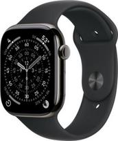 Apple Watch Series 11 GPS + Cellular 46mm Slate Titanium (Titano) su Juodas (Black) Sport Band - M/L