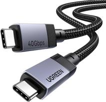 240w - Ugreen L705 USB-C į USB-C kabelis 1m 240W 40Gbit/s 8K@60Hz Thunderbolt 4 Juodas (Black) - 1 nuotrauka