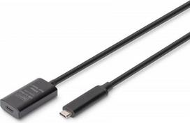 Digitus DA-73112 Aktyvus USB 3.2 Gen2 10G ilgintuvas USB-C į USB-C 5m Juodas (Black)