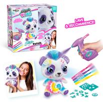 airbrush - Canal Toys Airbrush Plush Panda, įvairių spalvų, 25 cm - 15 nuotrauka