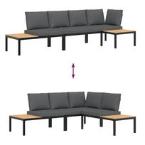 aliuminio lauko baldai - Sodo baldų komplektas VLX 13 Piece Garden Lounge Set with Cushions 44448 - 5 nuotrauka