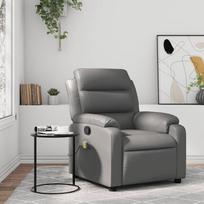 Fotelis VLX Massage 248455, pilkas, 92 cm x 66 cm x 106 cm