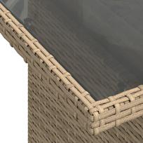 pagalve sodo baldams - Lauko baldų komplektas vidaXL Sofos komplektas su pagalvėlėmis, smėlio (Sand), 7 dalių - 6 nuotrauka