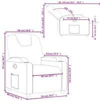kreslas recliner - Fotelis VLX Reclining 289684, rudas, 98 cm x 72 cm x 98 cm - 3 nuotrauka