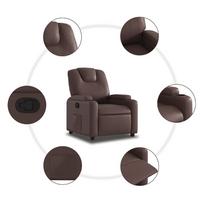 kreslas recliner - Fotelis VLX Reclining 289684, rudas, 98 cm x 72 cm x 98 cm - 7 nuotrauka