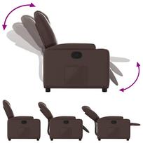 kreslas recliner - Fotelis VLX Reclining 289684, rudas, 98 cm x 72 cm x 98 cm - 8 nuotrauka
