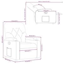 atlosiami foteliai - Fotelis VLX Reclining 289683, kreminės spalvos, 98 cm x 72 cm x 98 cm - 2 nuotrauka