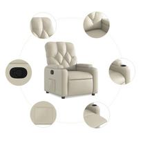 atlosiami foteliai - Fotelis VLX Reclining 289683, kreminės spalvos, 98 cm x 72 cm x 98 cm - 8 nuotrauka