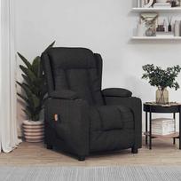 Fotelis vidaXL Atlošiamas masažinis krėslas, juodas (Black)