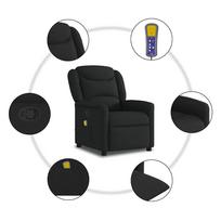 fotelis kreslas masazinis - Fotelis vidaXL Atlošiamas masažinis krėslas, juodas (Black) - 7 nuotrauka