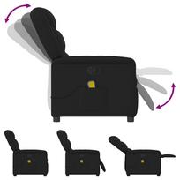 fotelis kreslas masazinis - Fotelis vidaXL Atlošiamas masažinis krėslas, juodas (Black) - 8 nuotrauka