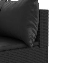 lauko baldai 7 vietos - Lauko baldų komplektas VLX Garden Lounge Set 3094412, juodas/kreminės spalvos, 7 vietų - 6 nuotrauka