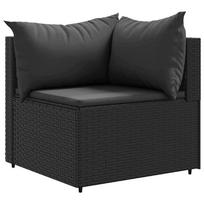 lauko baldai 7 vietos - Lauko baldų komplektas VLX Garden Lounge Set 3094412, juodas/kreminės spalvos, 7 vietų - 11 nuotrauka