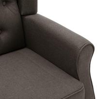 fotelio pakojis - Fotelis VLX Fabric Upholstery 246985, rudas, 66 cm x 73 cm x 77 cm - 5 nuotrauka
