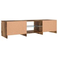 seni televizoriau - vidaXL TV staliukas su LED apšvietimu, sena mediena (Old Wood) - 6 nuotrauka