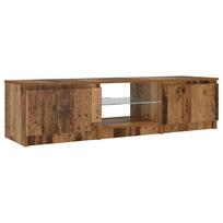 seni televizoriau - vidaXL TV staliukas su LED apšvietimu, sena mediena (Old Wood) - 8 nuotrauka